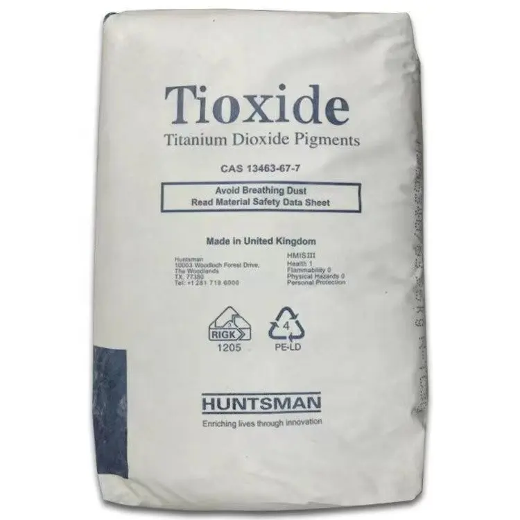 Huntsman dióxido de titanio TR81 resistente a la intemperie tipo rutilo revestimiento de dióxido de titanio para pintura de látex