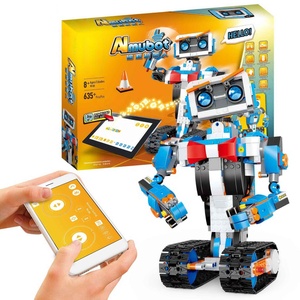 Uzaktan kumandalı Robot kiti yapı taşı setleri çocuklar için programlanabilir Robot DIY yapı kiti kök eğitim Robot