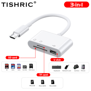 Tyshric Android esterno U Disk per Micro SD TF scheda di memoria adattatore interfaccia Smart lettore di schede CF uso Computer 3 1 Micro USB - Product Image 6