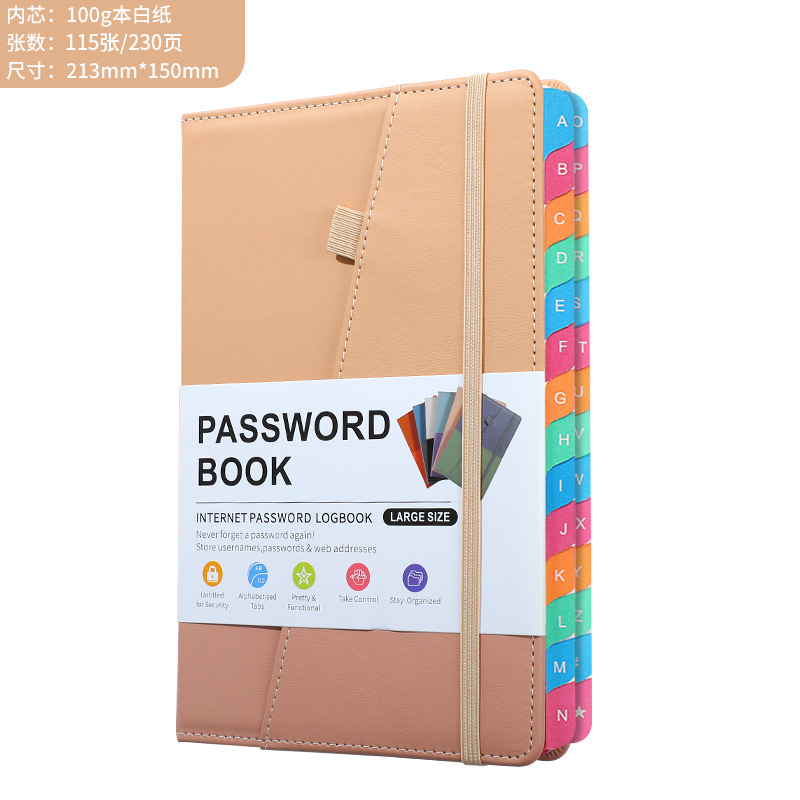 Livre de gestion-kaki + rose