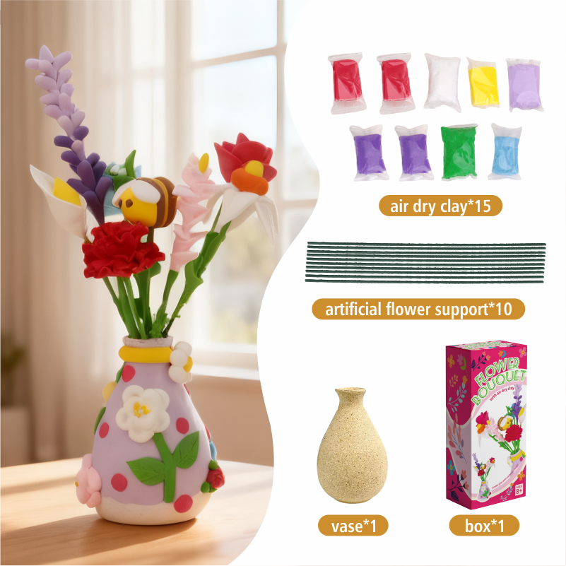 Juego de arcilla para florero