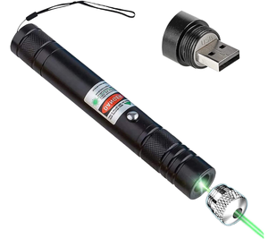 Rot Grün Laserpointer 2000 Meter Langstrecken-Hochleistungs-Taschenlampe Wiederauf ladbarer Zeiger für USB mit einstellbarem Sternkopf - Product Image 1