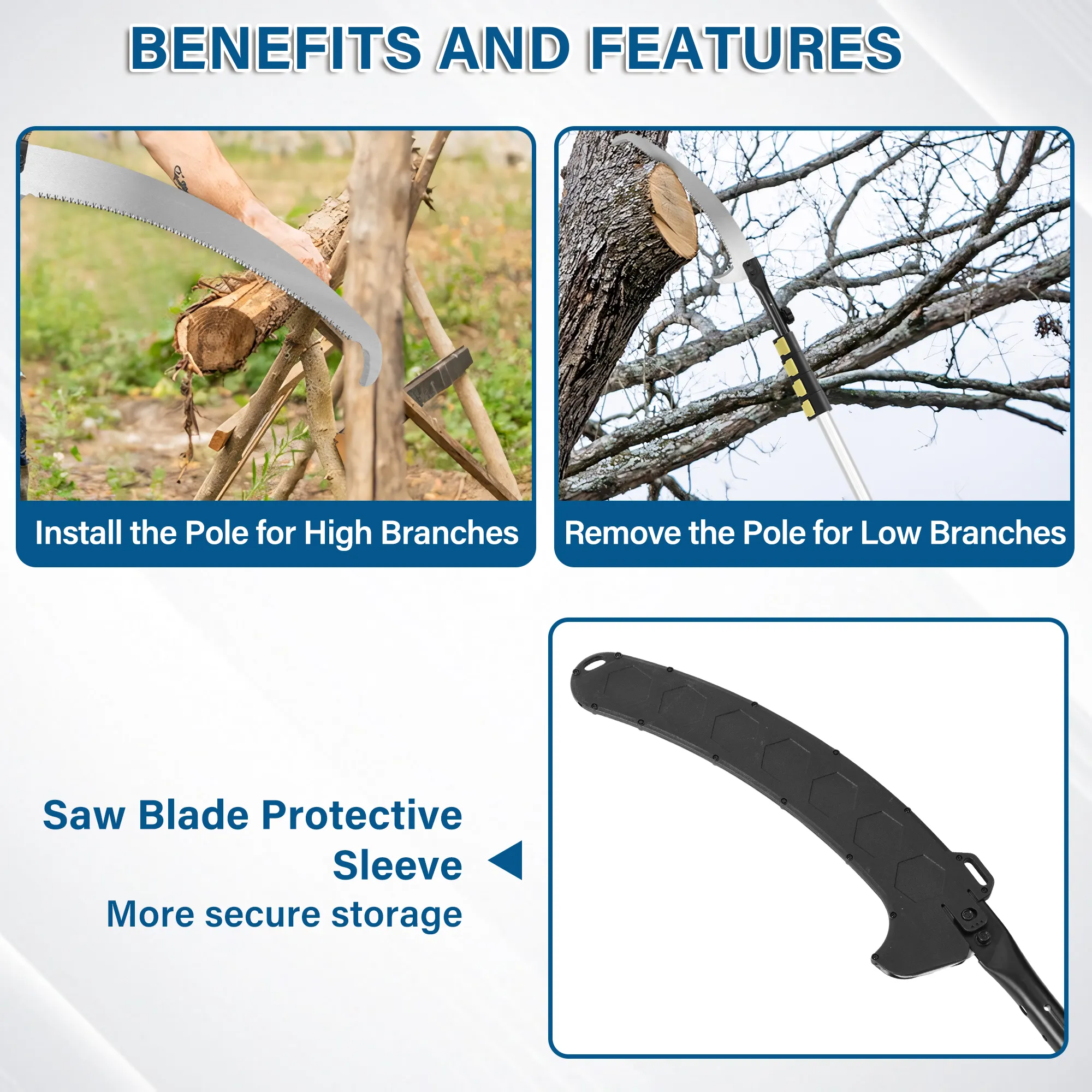 Tree Trimming Extendable Tree Trimmer Pruning Saw Branches Manual Tree Pruner Telescoping Pole Saws