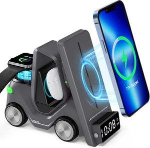 Cargador rápido inalámbrico inteligente OVP/OCP excelente 5 en 1 10W para iPhone Samsung Mobile 20W potencia de salida Puerto DC 15W función 5W - Product Image 1
