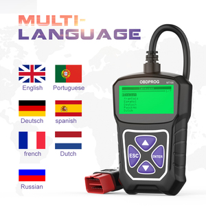 OBDPROG MT100 OBD2 Escáner automático profesional EOBD Analizador de motor Lector de código multilingüe Garantía de 1 año Herramientas de diagnóstico - Product Image 4