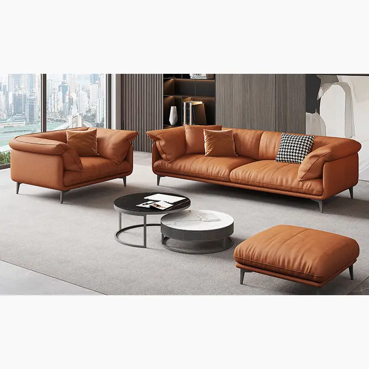 Italia minimalis tahan air nanotech sofa kain modern ruang tamu unit kecil lateks dua orang kombinasi tiga orang