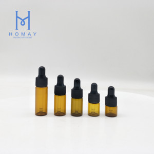Easy to Carry Small Size 1ml 2ml 3ml 4ml 5ml Amber <strong>Dropper</strong> <strong>Bottle</strong> Using for Cosmetic - Product Image 5