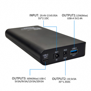 Custom Capacity 12V 24V DC 20V3A Type-C Fast Charger Portable Mini <strong>UPS</strong> Laptop Mobile Power Bank - Product Image 3