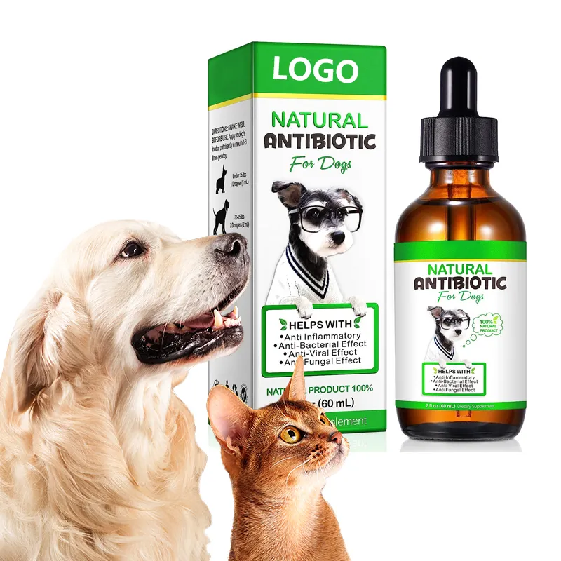 Antibiotici per animali domestici personalizzati farmaci per animali domestici sollievo dall'allergia agli antibiotici pacchetto OEM antibiotici naturali per gatti