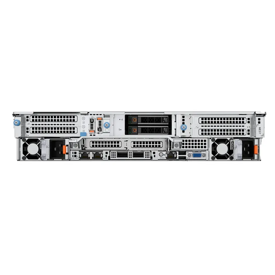 Poweredge R640 650 R740 R750 R940 ใหม่ใช้โฮสต์เซิร์ฟเวอร์ระบบจัดเก็บข้อมูลเครือข่าย 2u แร็คเซิร์ฟเวอร์