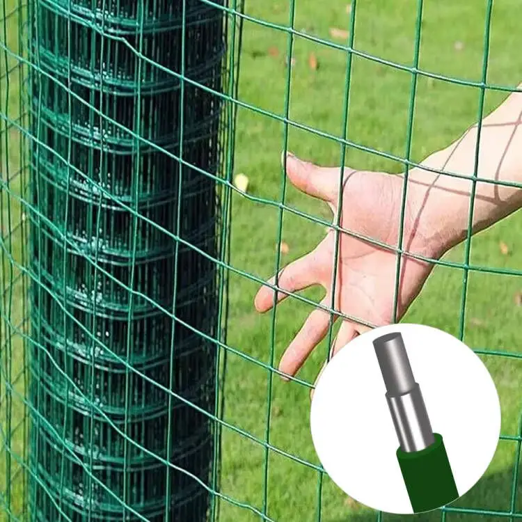 Recinzione economica da giardino in rete metallica saldata rivestita in PVC pannello in rete colorata nera verde