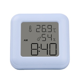 Termómetro LCD e higrómetro Precisión Reloj digital Pantalla Humedad Termómetro digital multitermómetro digital