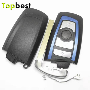 Car <strong>Key</strong> Shell Manufacturing <strong>B</strong>-mw <strong>Key</strong> Shell 4 Buttons Blue <strong>F</strong>-series Smart <strong>Key</strong> case with Emergency <strong>Key</strong> Blade in Black - Product Image 2