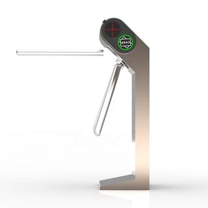SUS304 Vertikales Stativ Drehkreuz tor Fußgänger zugangs kontrolle mit halbautomati schem Elektro magnet mechanismus - Product Image 3