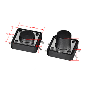 DTSM-21NV 12x12mm piccolo on off interruttore 12v interruttori tattili 4 pin momentaneo dpdt mini pulsante - Product Image 1
