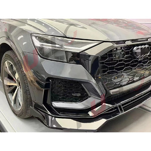 ชุดตัวถังรถยนต์สำหรับ AUDI Q8 2018-2022ถึง RSQ8,สไตล์ประกอบด้วยกันชนหน้าพร้อมกระจังหน้าและท่อห้อยท้ายตัวกระจายแสงด้านหลัง SQ8 - Product Image 6