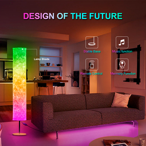 Lampada da terra RGB con telecomando di sincronizzazione musicale, funzione di memoria Design moderno futuristico, illuminazione a gradiente multicolore - Product Image 4