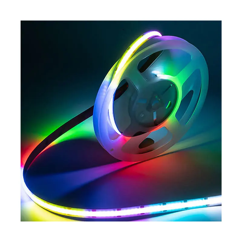 Comercial Dream Color Smart Direccionable RGB COB LED Tiras RGB DC12V 24V Magic Digital Cob Strip Rgbic Led Strip Light