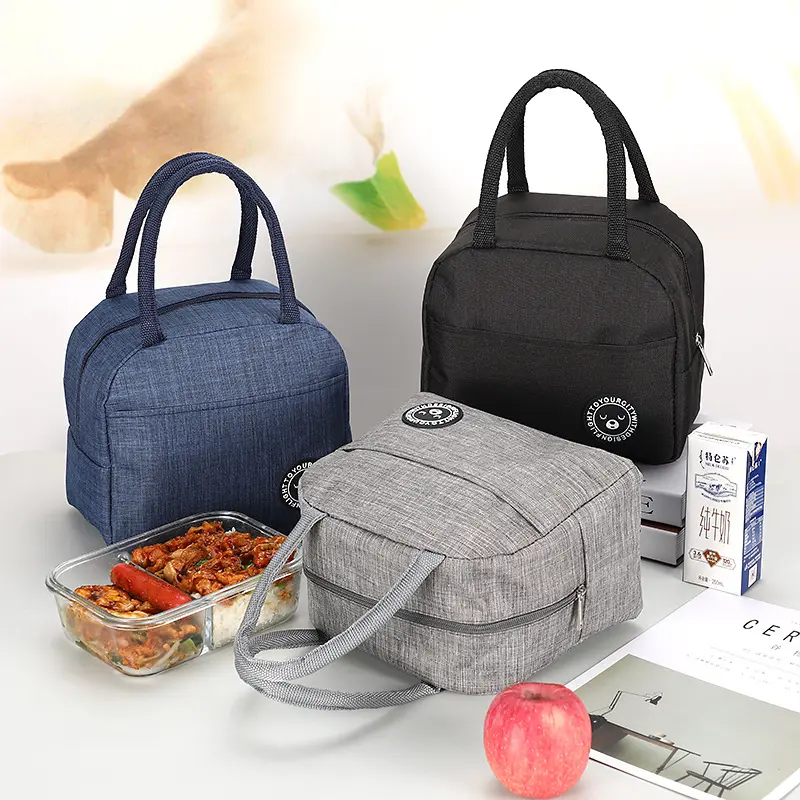 Lunchbag per borsa termica per pranzo personalizzato Oxford in alluminio a 4 colori stile elegante portatile