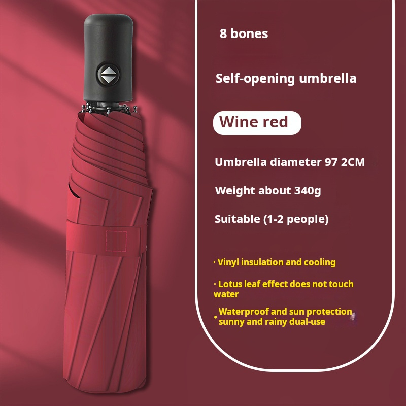 Parapluie automatique 8K (Rouge)