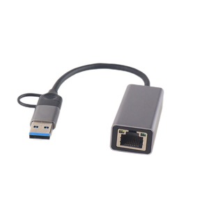 适用于Macbook Pro Air Ipad Pro的2合1千兆以太网Usb C型至Rj45 1000mbps局域网适配器 - Product Image 2