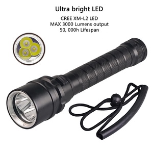 Linterna LED de aluminio para buceo, 3000lm, XML2, 3 unidades - Product Image 2