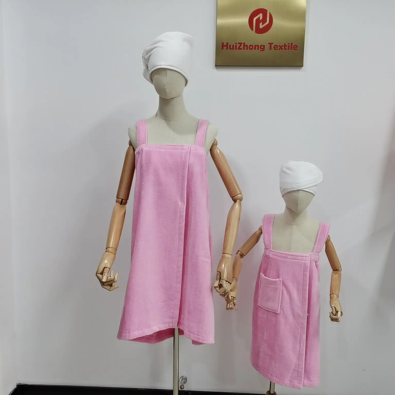 wholesale 100% cotton terry velvet customized LOGO Sling bath towels Spa robe beauty salon Bath towel wrap Wearable for women