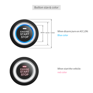 Top EASYGUARD RFID Car Alarm System <strong>Push</strong> <strong>Button</strong> <strong>Start</strong> Keyless Go System With Transponder Easy to <strong>Install</strong> Ec008-p2 DC 12V - Product Image 2