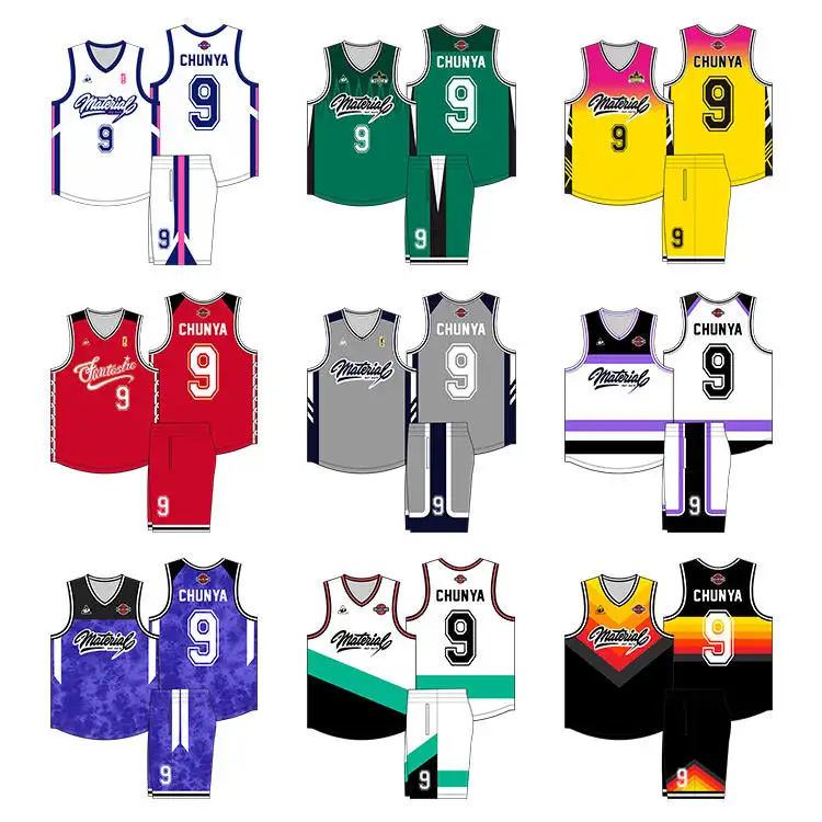 Özel tasarım nefes hızlı kuru geri dönüşümlü erkekler basketbol giyim formalar özel Jersey basketbol üniforması Set