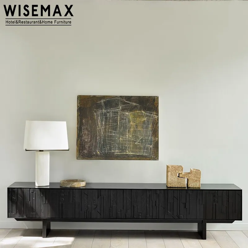 WISEMAX FURNITURE Modern Living Room Furniture Wood TV Wall Cabinet vetrina mobile TV personalizzato Console con due cassetti