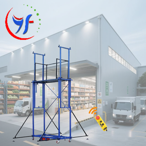 Elevador de andamio de cuerda de alambre eléctrico MHL24 nueva plataforma elevadora de seguridad con Control remoto con capacidad de carga de 500kg para uso doméstico - Product Image 1