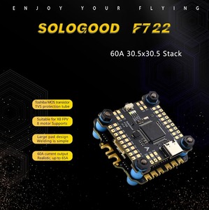 SoloGood F722 60A Stack ICM42688P F722 controllore di volo ESC 3-6S LIPO FPV 7-10 pollici <span class=keywords><strong>RC</strong></span> FPV Freestyle droni