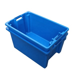 QS sólido Euro bolso de plástico de Nestable apilable de plástico de almacenamiento de pescado de contenedores para la logística de transporte se contenedores