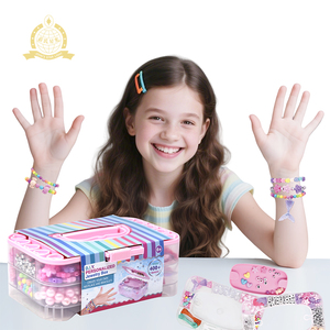 Cô Gái Handmade Beading Quà Tặng Set Với Hộp Gương Trẻ Em Đồ Trang Sức Tự Làm Bộ Dụng Cụ Cho Trẻ Em Làm Vòng Tay Hạt Vòng Cổ Nhà Sản Xuất Đồ Chơi - Product Image 1