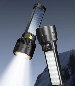 2025 <strong>Best</strong> Selling 1200mAh Usb Rechargeable Handheld Multi Functional <strong>Cheap</strong> Solar Led Torch Flash <strong>Light</strong> for Emergency Camping - Product Image 4