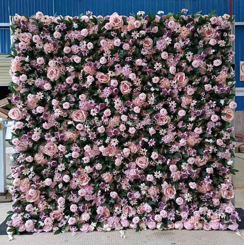 12 # Grand mur de fleurs Rose
