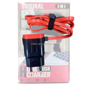 3 <strong>in</strong> <strong>1</strong> Smartphone Charger for Mirco USB Cable 1A 2A EU <strong>2</strong> USB Phone Charger Fast Charging With Packaging Box - Product Image 2