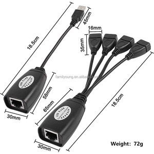 <strong>USB</strong> Splitter Cable <strong>USB</strong> Extender Hub Over Cat5e Cat6 Cable <strong>Connection</strong> up to 50m RJ45 LAN Extension for Mouse Keyboard <strong>Printer</strong> - Product Image 5
