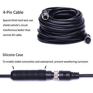 Podofo 2 X Car Reversing <strong>Camera</strong> 4 Pin <strong>7</strong>&quot; LCD Car Backup Monitor <strong>Rear</strong> <strong>View</strong> Kit Parking <strong>System</strong> for RV Truck Bus Van 12V/24V - Product Image 5