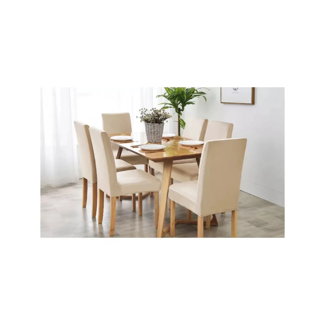 Funda de silla de tela elástica de terciopelo de alta calidad, cubierta universal extraíble y fácil de instalar para banquete de boda