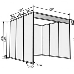 (11) Publicidad de pared modular estándar de 4m de altura R8 Shell Scheme Event Display Fair Expo Exhibition Stand con marco de fascia de tela - Product Image 5