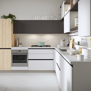 CBMmart <strong>3D</strong> Effect <strong>Rendering</strong> <strong>Design</strong> Cabinets Island Table with Storage Custom Modern <strong>Design</strong> Lacquer Home Kitchen Cabinet - Product Image 1