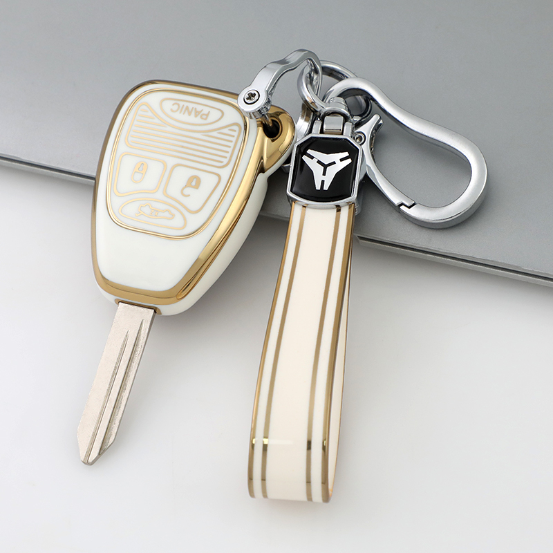 4 Button White + Keychain