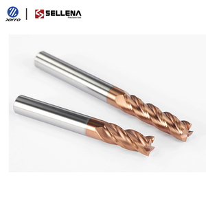 实心硬质合金5Pcs 4全数控铣刀1/8 “3/16” 1/4 “5/16” 3/8 ”硬质合金立铣刀套装镀锡ODM定制 - Product Image 5