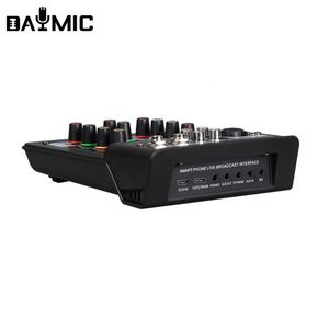 Miniconsola mezcladora de audio usb de 4 canales, interfaz para instrumento musical, micrófono de grabación - Product Image 2