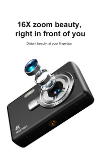 Dslr dijital kamera 16X Zoom Selfie dijital Video kamera çocuklar yetişkinler için 4K 48MP Video kayıt koyu - Product Image 2