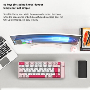 Combo de teclado y ratón inalámbricos de colores personalizables de último diseño 2023 para teclado de género de ordenador portátil y PC - Product Image 3