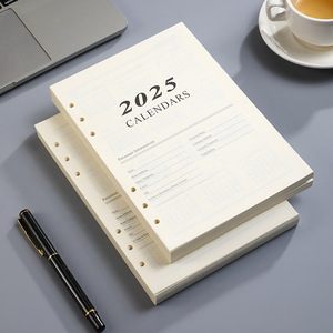 Cubierta de plástico personalizada, 6 anillos, 2025 A5, planificador inglés de hojas sueltas, calendario de carcasa de PP mate, cuaderno de hojas sueltas de PVC transparente - Product Image 4
