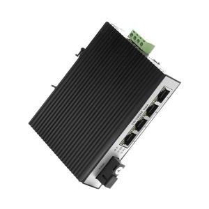 شبكة الألياف البصرية محول ايثرنت DIN السكك الحديدية 4 10/100M RJ45 ميناء + 1 10/100M منفذ - Product Image 4