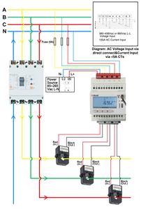<strong>Data</strong> <strong>Logger</strong> <strong>Wifi</strong> 3 Phase Energy <strong>Meter</strong> Iot Power Smart <strong>Meter</strong> for Energy Management - Product Image 2